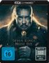 „Seven Kings Must Die“, 4K Ultra HD Cover. Ein bärtiger Mann mit ernster Miene hält ein Schwert. FSK 16 Hinweis.