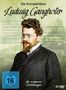 "Die Komplettbox Ludwig Ganghofer" steht oben. Darunter: Liste von Werken und ein bärtiger Mann mit Brille in Anzug., 32 DVDs