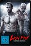 Text: "Lion Fist: Kampf der Champions". Zwei muskulöse Männer im Boxring, einer mit Handschuhen, wirken kampfbereit., DVD