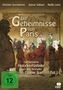 Titel: "Die Geheimnisse von Paris". Unten: Historien-Fünfteiler, basierend auf Eugène Sue, Teil 1-5. FSK 12. Retrostil-Illustration., 2 DVDs