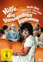 Text: "Hilfe, die Verwandten kommen", "Uschi Glas", "Eddi Arent", "Theo Lingen", "Horst Janson". FSK 6, DVD Cover. Menschen in festlicher Kleidung., DVD
