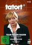 „Tatort“ oben, „Team Baden-Baden, Hanne Wiegand, Gesamtedition, alle 8 Fälle von 1981-1988“ unten. Frau in Anzug., 4 DVDs