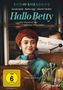 Texte: "Hallo Betty", "Eine Handvoll Mut und eine Prise Liebe", "FSK ab 6 freigegeben", "Ein Film von Pierre Monnard".   
Frau mit roter Mütze und Schal im Zug. Korb mit Gemüse., DVD