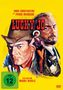 Oben „Eddie Constantine und Pierre Brasseur“, groß „Lucky Jo“. Zwei Männer, eine Frau in Cowboykleidung, gelber Hintergrund., DVD