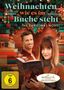 Weihnachten wie es im Buche steht. Zwei Personen lächeln, umgeben von Büchern. FSK 6, Logo: Hallmark Channel., DVD