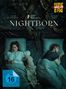 "Nightborn" in großen Buchstaben, Film von Hanna Bergholm. Zwei Menschen und ein Baby liegen in einem Bett, von Wurzeln umgeben., 1 Blu-ray Disc und 1 DVD