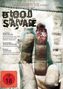 Logo „Blood Salvage“, Text über Schauspieler, FSK 18 Symbol, blutiger Fingerabdruck auf hellem Hintergrund., DVD