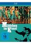 Text: „Mädchen im Knast“, „FSK ab 16 freigegeben“. Frauen in nassen Hemden, darunter zwei Männer mit Pistolen als Illustration., Blu-ray Disc