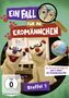 "Ein Fall für die Erdmännchen", "Staffel 7", Illustration von Jan und Henry mit Lupensymbol und Erdmännchen-Puppen., DVD