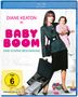 Text oben: "DIANE KEATON IN BABY BOOM". Darunter: "EINE SCHÖNE BESCHERUNG". Frau mit Kind, Umhängetasche und offenem Aktenkoffer., Blu-ray Disc