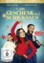 Text: "Ein Geschenk des Schicksals", "Jingle All the Way to Love", "ON AIR", "FSK ab 0 freigegeben". Drei Personen in festlicher Kleidung., DVD