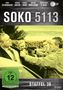 SOKO 5113, Staffel 38. FSK 12. Männer in Spannungsszene mit gezogener Waffe. ZDF-Logo oben rechts., 5 DVDs