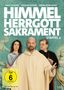 Oben: Titel "Himmel, Herrgott, Sakrament Staffel 2". Drei Personen, mittig ein Mann in priesterlicher Kleidung., 2 DVDs