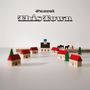 "Jussel This Town" in großen Buchstaben. Miniaturhäuser mit roten Dächern, Bäume und Pferde auf einer flachen Fläche., LP