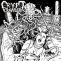 "CRYPT CRAWLER", "TO THE GRAVE". Eine grausame Kreatur mit Tentakeln packt eine schreiende Frau auf einem Friedhof., CD