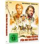 "Vier Fäuste für ein Halleluja" in roter Schrift, FSK 12. Illustration von Cowboys, Pferden und Charakteren in Westernkleidung., Blu-ray Disc
