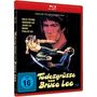 Text: "Selbst der Tod gibt ihm keine Ruhe", "Todesgrüße von Bruce Lee". Illustration zeigt Kämpferszene in dynamischer Pose., Blu-ray Disc