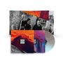 "Musa Dagh" auf einem Albumcover mit leuchtenden, abstrakten Farben. Drei Personen sitzen beisammen., LP