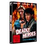 "DEADLY HEROES", "Nicht freigegeben unter 18 Jahren", "S.E.A.L.S. in tödlicher Mission". Zwei Männer mit Waffen vor Flammenhintergrund., DVD
