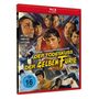 „Der Todeskuss der gelben Furie“ steht groß in gelben Buchstaben. Illustrationsstil: Gesichter und Kampfszenen., Blu-ray Disc