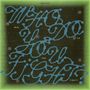 Texte: "WHO DO YOU FIGHT?" in großer, blauer Schrift. Hintergrund: Grün-schwarze Illustration mit dekorativen Mustern., LP
