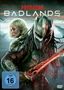 "Predator Badlands", FSK ab 16, Frau mit blonden Haaren und Helm, Hintergrund schwarz, mysteriöse Atmosphäre., DVD