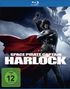 Text: "Space Pirate Captain Harlock", "FSK ab 12 freigegeben". Abgebildet ist ein Mann mit rotem Umhang vor einem Raumschiff., Blu-ray Disc