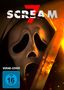 Text: SCREAM 7, VORAB-COVER, FSK ab 16 freigegeben. Eine schaurige Maske mit Kapuze und ein Messer reflektiert ein brennendes Haus., DVD