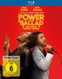 „POWER BALLAD DER SONG MEINES LEBENS“ in gelber Schrift. Zwei Männer Rücken an Rücken mit Mikrofon und Gitarre.