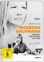 Text: "Sandra Hüller. Ingeborg Bachmann: Jemand, der einmal ich war. Ein Film von Regina Schilling."  
Frau schaut nachdenklich., DVD