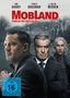 "MOBLAND: Familie bis aufs Blut. Staffel Eins. FSK 16. Drei ernste Personen vor einem dunklen, ländlichen Hintergrund.", 3 DVDs