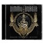 "Dimmu Borgir, Grand Serpent Rising" ist in stilisierter Schrift zu sehen. Ein goldenes Schlangenmotiv und Ornamente schmücken es., CD
