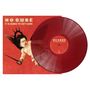 Text: "NO CURE IT IS GOING TO GET DARK". Illustration eines Engels mit Dornenkranz, roter Hintergrund, rote Vinyl., LP