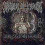 "Cradle of Filth" oben, "Dusk... and Her Embrace - The Original Sin" unten. Eine skelettartige Figur mit Krone in der Mitte., CD