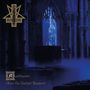 Text: "Nachthymnen (From The Twilight Kingdom)". 
Szenerie: Dunkle, neblige Kathedrale, gotische Architektur im blauen Licht., 1 LP und 1 CD