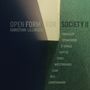 "OPEN FORM FOR SOCIETY II, Christian Lillinger, Draksler, Stemeseder" auf grünem Untergrund, lichtdurchfluteter Winkel., CD