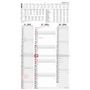 3-Monatskalender Streifenplaner 2026 - Büro-Kalender 33x58,8 cm (geöffnet) - mit Datumsschieber - Zettler - 955-0011, Kalender, Kalender