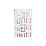 3-Monatskalender schwarz/rot 2026 - 29,7x48,8 - mit Kopftafel - Datumsschieber - 956-0000, Kalender, Kalender