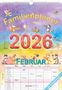 : Familienplaner Cartoon 2026 - Familienkalender A3 (29,7x42 cm) - mit 6 Spalten, Ferienterminen (DE/AT/CH) und viel Platz für Notizen - Wandkalender, KAL