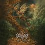 „Opus Mortis“. Eine düstere Illustration zeigt eine Skelettfigur mit Sense und Flügeln, umgeben von Schädeln., LP