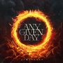 Der Text "ANY GIVEN DAY" steht in einem brennenden Ring. Darunter steht "LIMITLESS". Feurige, dunkle Wolken umgeben den Ring., LP