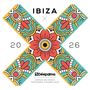 "IBIZA 2026. Déepalma. Colorvolles, mandalaartiges X-Muster mit floralen Elementen. Kompiliert von Yves Murasca & Rosario Galati.", 3 CDs