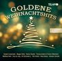 "Goldene Weihnachtshits", 2-CDs-Set, stilisierter goldener Weihnachtsbaum, Namen von Musikern unten.