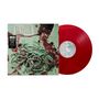 Text: "SUGAR BEASTER", "RED VINYL". Ein rotes Vinyl mit einem Cover, das grüne Seile und rote Spritzer zeigt., LP