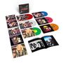 Eine Sammlung mit Schallplatten und Covern der Band "Hanoi Rocks" in verschiedenen Farben und Designs., 6 LPs