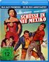 "BLU-RAY-PREMIERE", "SCHÜSSE IN NEU MEXIKO", "FSK ab 12". Eine Illustration mit Westernfiguren in lebhaften Farben.
