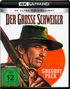 „Der Grosse Schweiger“, „Gregory Peck“, Mann mit Hut und Gewehr, roter Hintergrund, „FSK ab 12“ grünes Siegel.