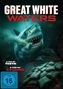 „Great White Waters“, „A ton of teeth, a ton of cocaine“, FSK 16. Ein Hai mit offenen Maul im Wasser.