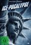 "ICE-POCALYPSE", großer Schriftzug. Gesicht der Freiheitsstatue von Eis bedeckt. FSK 12 Icon unten links., DVD
