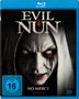 Titel: "EVIL NUN", "NO MERCY", "UNCUT". Eine unheimliche, blassgesichtige Nonne mit gruseligen Augen, schwarze Tränen.